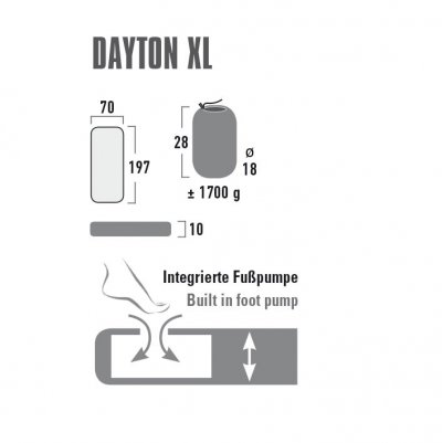 XL-Luftmatraze mit integrierter Fußpumpe