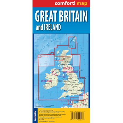 Comfort Map Großbritannien & Irland Blattschnitt