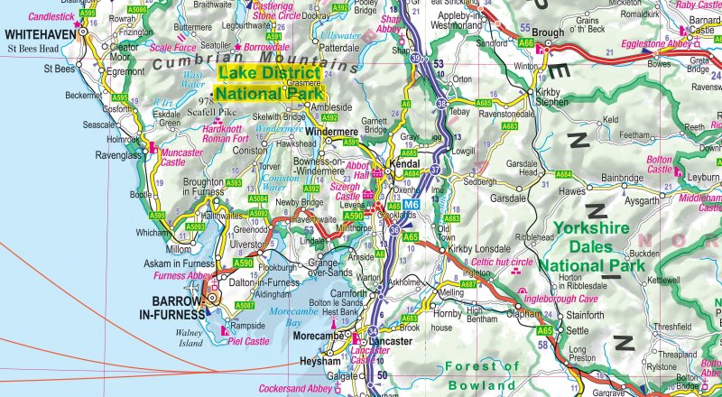 Comfort Map Großbritannien & Irland Ausschnitt