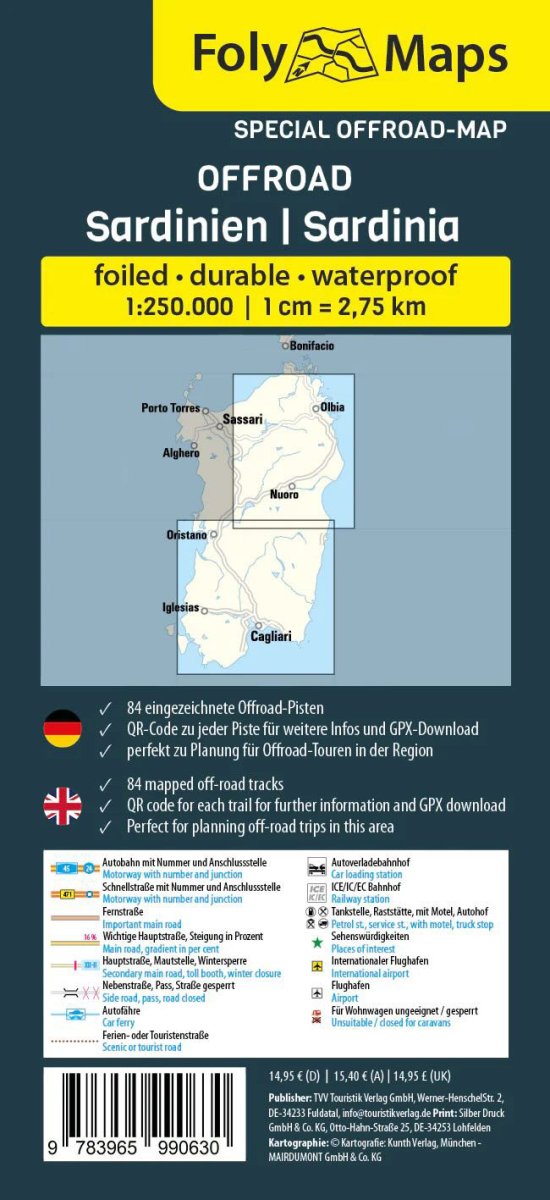 FOLYMAPS Spezialkarte Offroad Sardinien