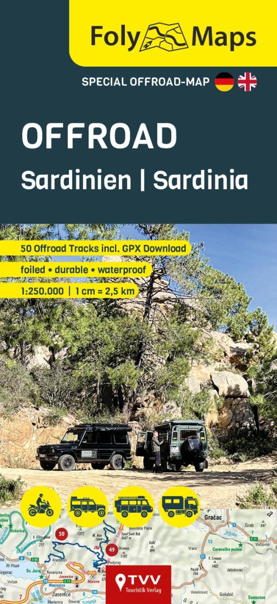 FOLYMAPS Spezialkarte Offroad Sardinien