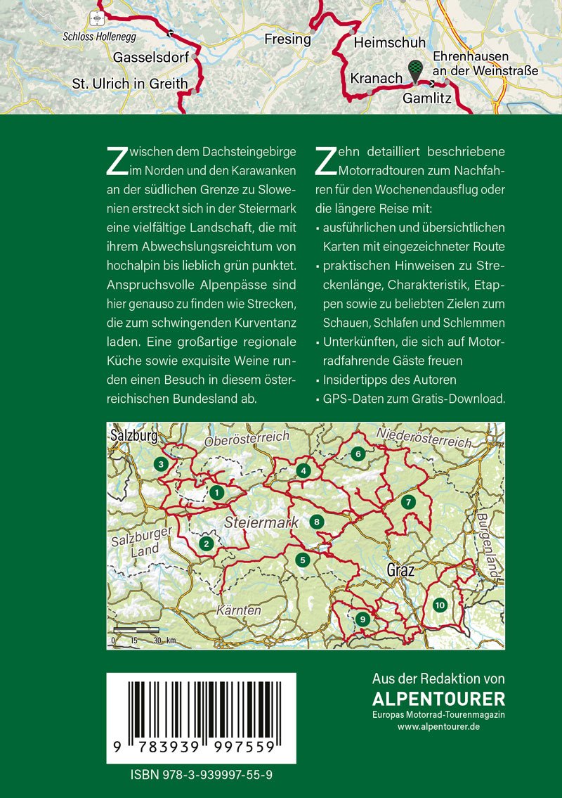 TOURGUIDE Steiermark Karte